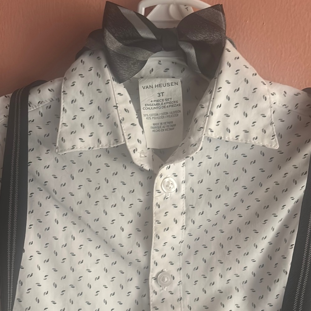 Van Heusen Kids Blazer with Bow Tie - Black and White